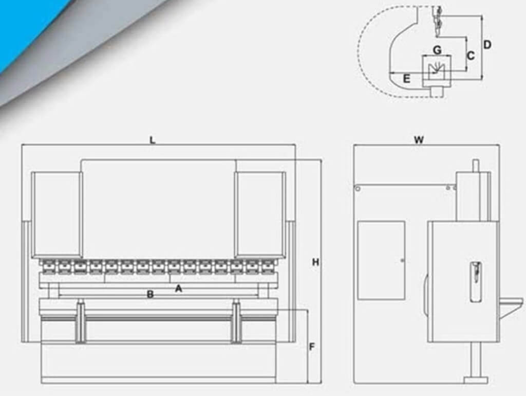 Вертикальный листогибочный пресс Metal Master серии HPJ 32250 с ЧПУ E-21