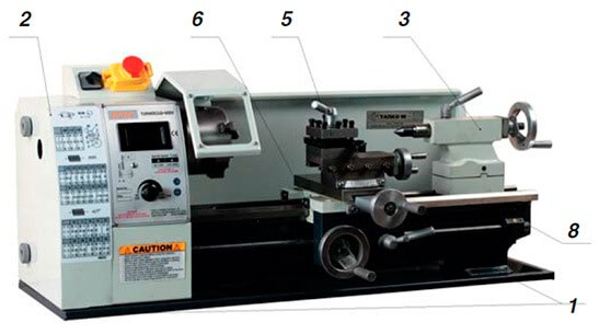 Компоновка настольного токарно-винторезного станка