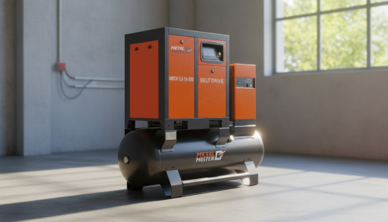  Компрессорная станция 3 в 1 с ременным приводом MetalMaster MBDR 5,5-10-350