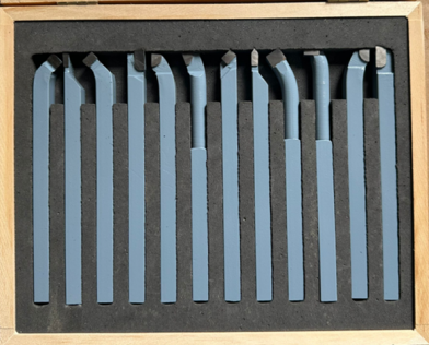 Резцы токарные,  Набор резцов c твердосплавными напайками Т5К10. Державка 16х16мм (12 шт.) Резцы токарные,  Набор резцов c твердосплавными напайками Т5К10. Державка 16х16мм (12 шт.)