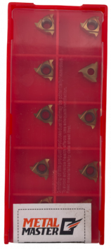 Сменные твердосплавные пластины,  Наборы сменных пластин по стали для токарных резцов 11ER A60 P TIN (10ШТ.) Сменные твердосплавные пластины,  Наборы сменных пластин по стали для токарных резцов 11ER A60 P TIN (10ШТ.)