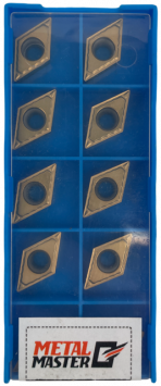 Сменные твердосплавные пластины,  Наборы сменных пластин по стали для токарных резцов DCMT11T304 P TIN (10шт.) Сменные твердосплавные пластины,  Наборы сменных пластин по стали для токарных резцов DCMT11T304 P TIN (10шт.)