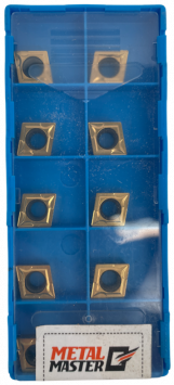 Сменные твердосплавные пластины,  Наборы сменных пластин по стали для токарных резцов CCMT09T304 P TIN (10шт.) Сменные твердосплавные пластины,  Наборы сменных пластин по стали для токарных резцов CCMT09T304 P TIN (10шт.)