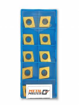 Сменные твердосплавные пластины,  Наборы сменных пластин по стали для токарных резцов CCMT120408 P TIN (10шт.)