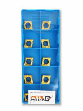 Сменные твердосплавные пластины,  Наборы сменных пластин по стали для токарных резцов CCMT09T304 P TIN (10шт.)