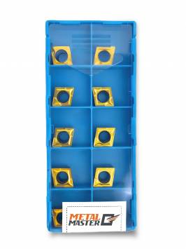 Сменные твердосплавные пластины,  Наборы сменных пластин по стали для токарных резцов DCMT070204 P TIN (10шт.)