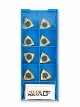 Сменные твердосплавные пластины,  Наборы сменных пластин по стали для токарных резцов WCMT06T304 P TIN (10шт.)