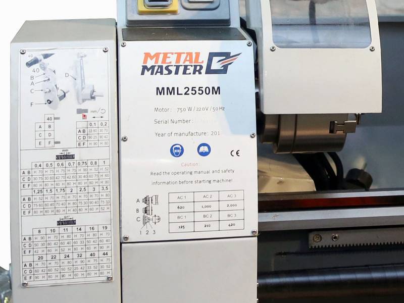 Токарно-фрезерные,  Настольный токарно-фрезерный станок Metal Master MML 2550M (MML 250x550M)