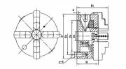 4-кулачковый самоцентрирующийся токарный патрон 125 мм
